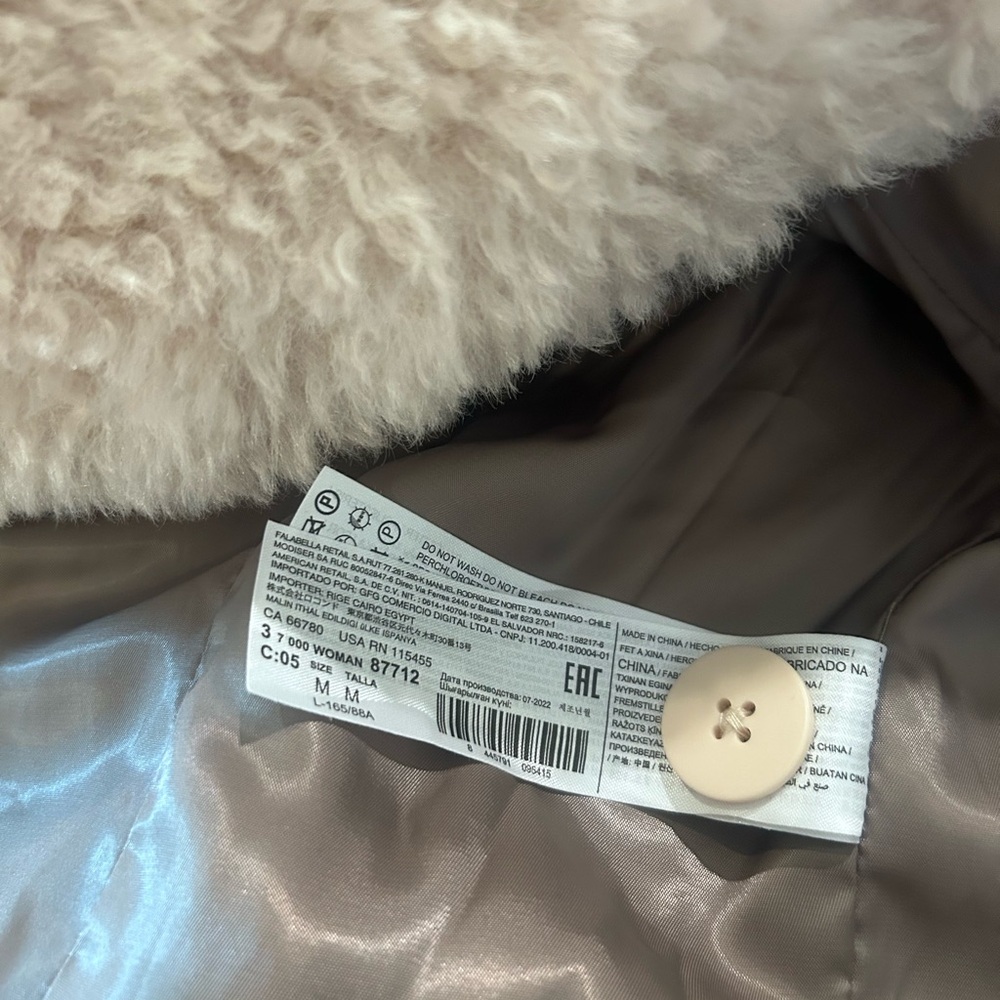 Mango Soft Cream Teddy Jacket - Picture 5 of 6